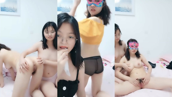 幸福老哥双飞童颜巨乳00后嫩妹长相清纯诱人粉穴,双女互摸掰穴
