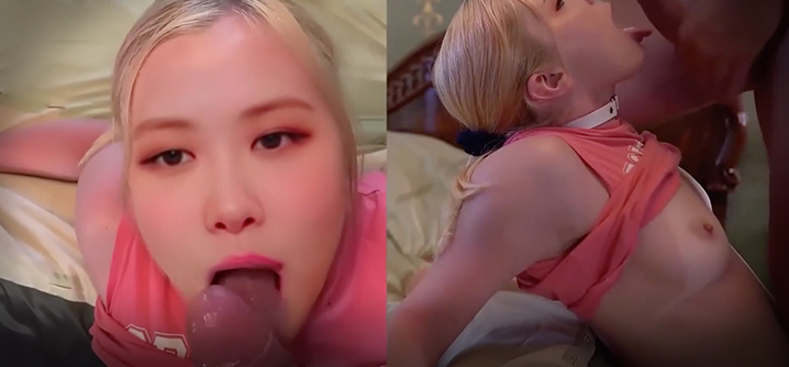 BP Rose朴彩英牛仔裤开个洞,跪舔女上,射嘴里