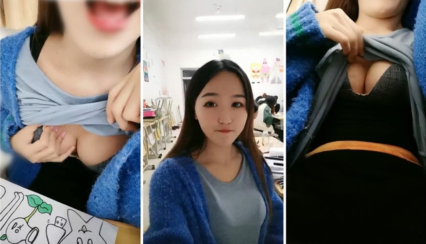 极品大学校花【身高176小学妹】,课堂上脱裤子露奶,紧张刺激