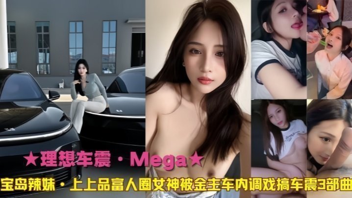 【理想车震·Mega】宝岛辣妹上上品富人圈女神被金主车内调戏搞车震3部曲