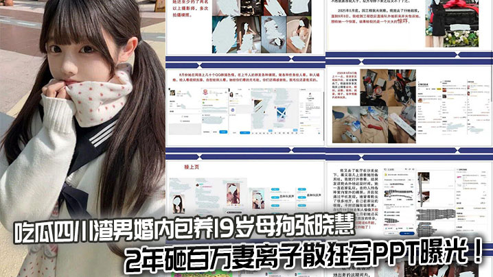 吃瓜四川渣男婚内包养19岁母狗张晓慧 2年砸百万妻离子散狂写PPT曝光!
