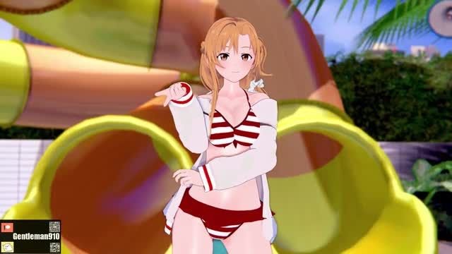 淫乱痴女结城明日奈与绀野木绵极上中出,SAO同人巧克力奶油Play