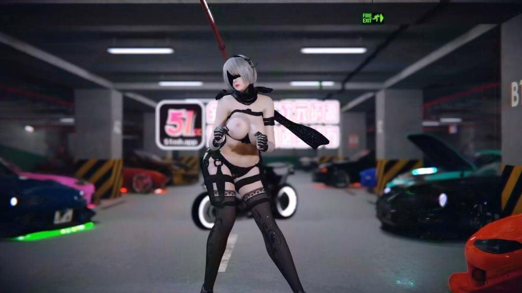 MMD巨乳2B女骑士极品骚穴狂舞勾引!欲火焚身跪求爆操!