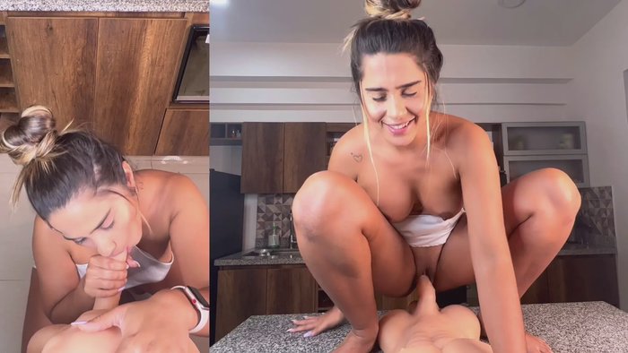 Arias Crazy's Kitchen Masturbation Session
